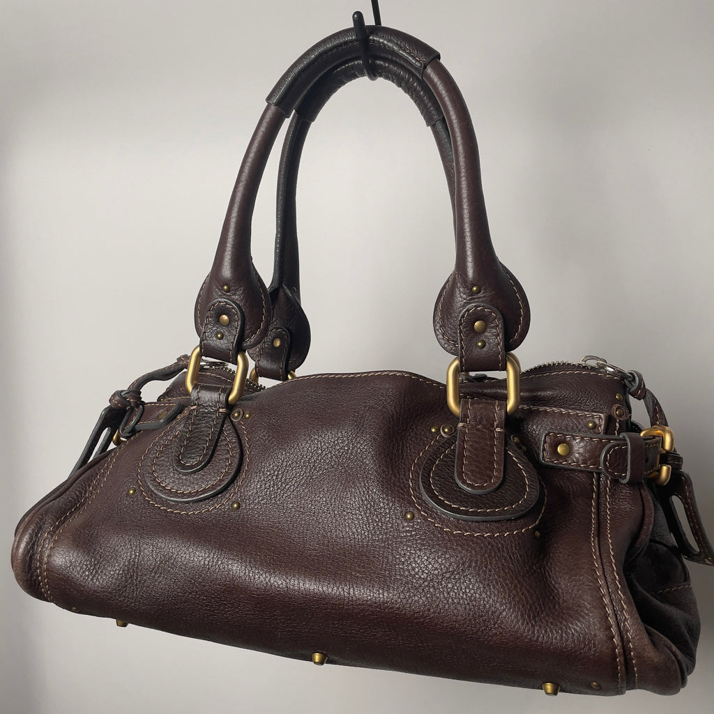 🔥 Pre-owned CHLOÉ 2011 brown paddington bag Swarovski 🔥