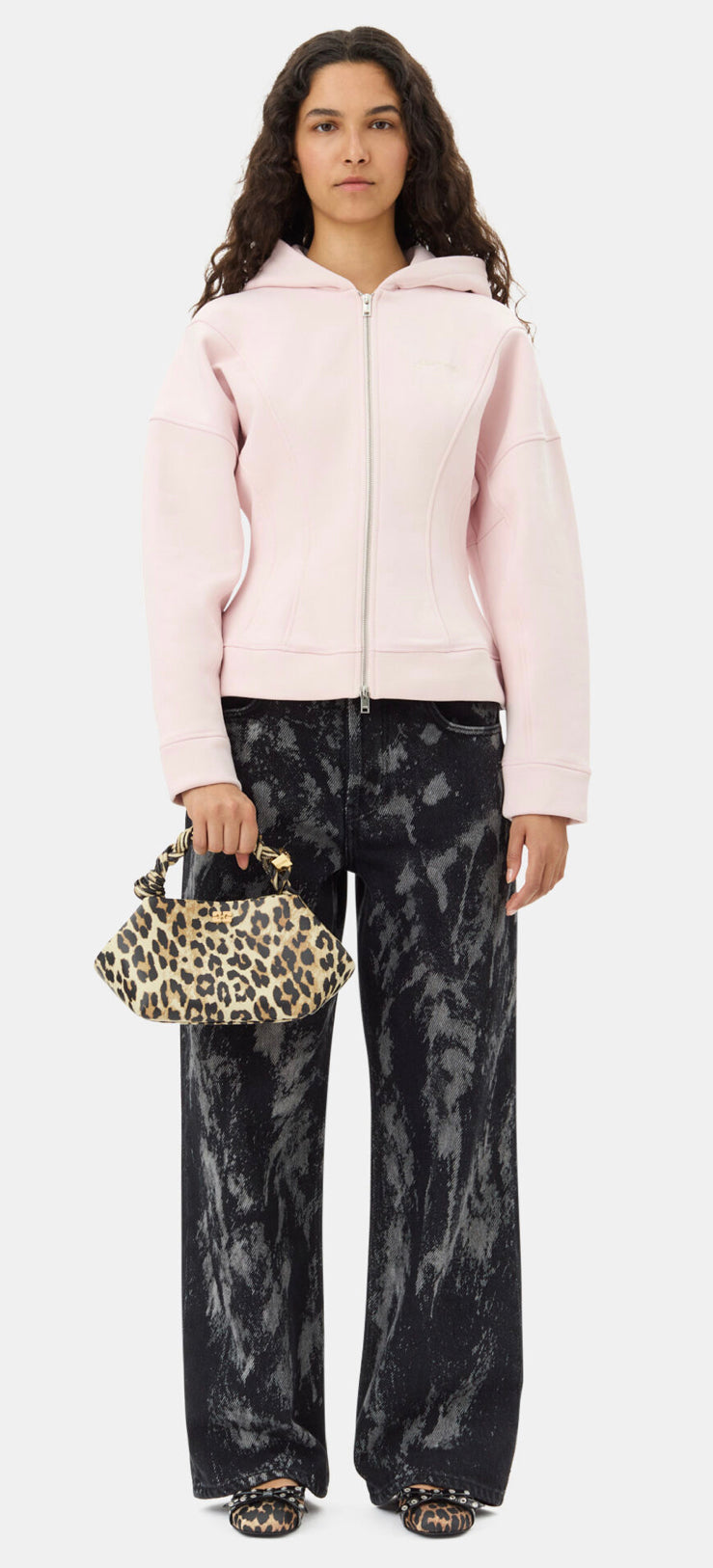 Ganni Heavy Fleece Zip Hoodie