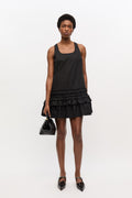 Ganni Cotton Poplin U-neck Mini Dress