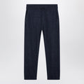 Gokarna blue mélange wool-blend trousers
