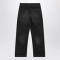 Black washed-effect jeans