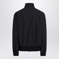 Navy blue wool jacket with zip