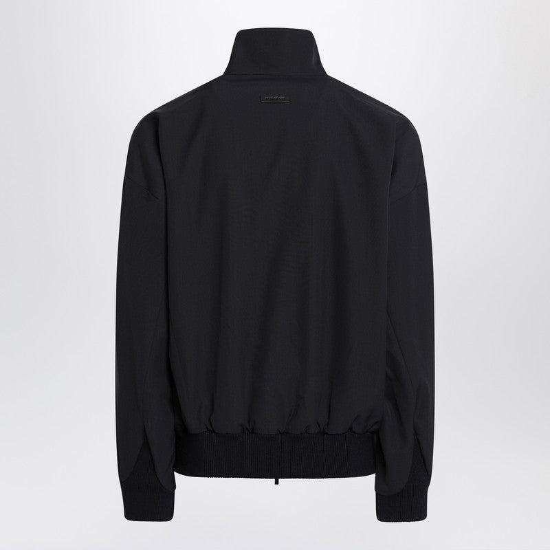 Navy blue wool jacket with zip