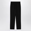 Black wool canvas trousers