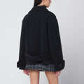 Dark grey mélange wool coat