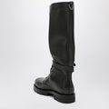 Dark green high combat boots