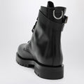 Black combat boots