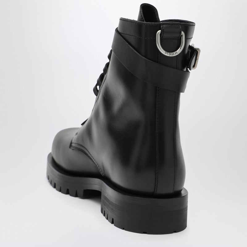 Black combat boots