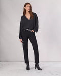 Rag & Bone Flexi Harlow Mid Rise Ankle Straight in Black