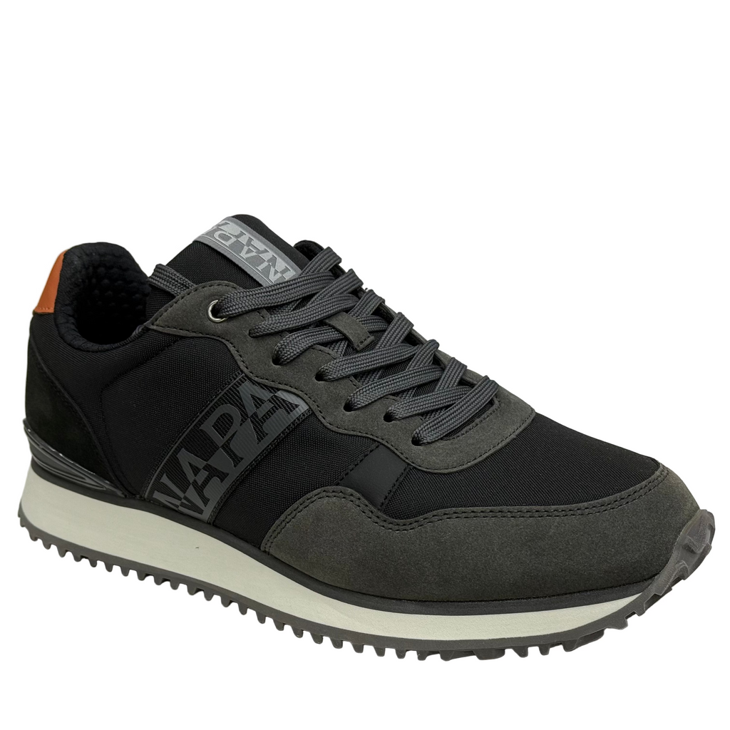 Napapijiri Mens Cosmos Trainers | Black / Grey / Orange