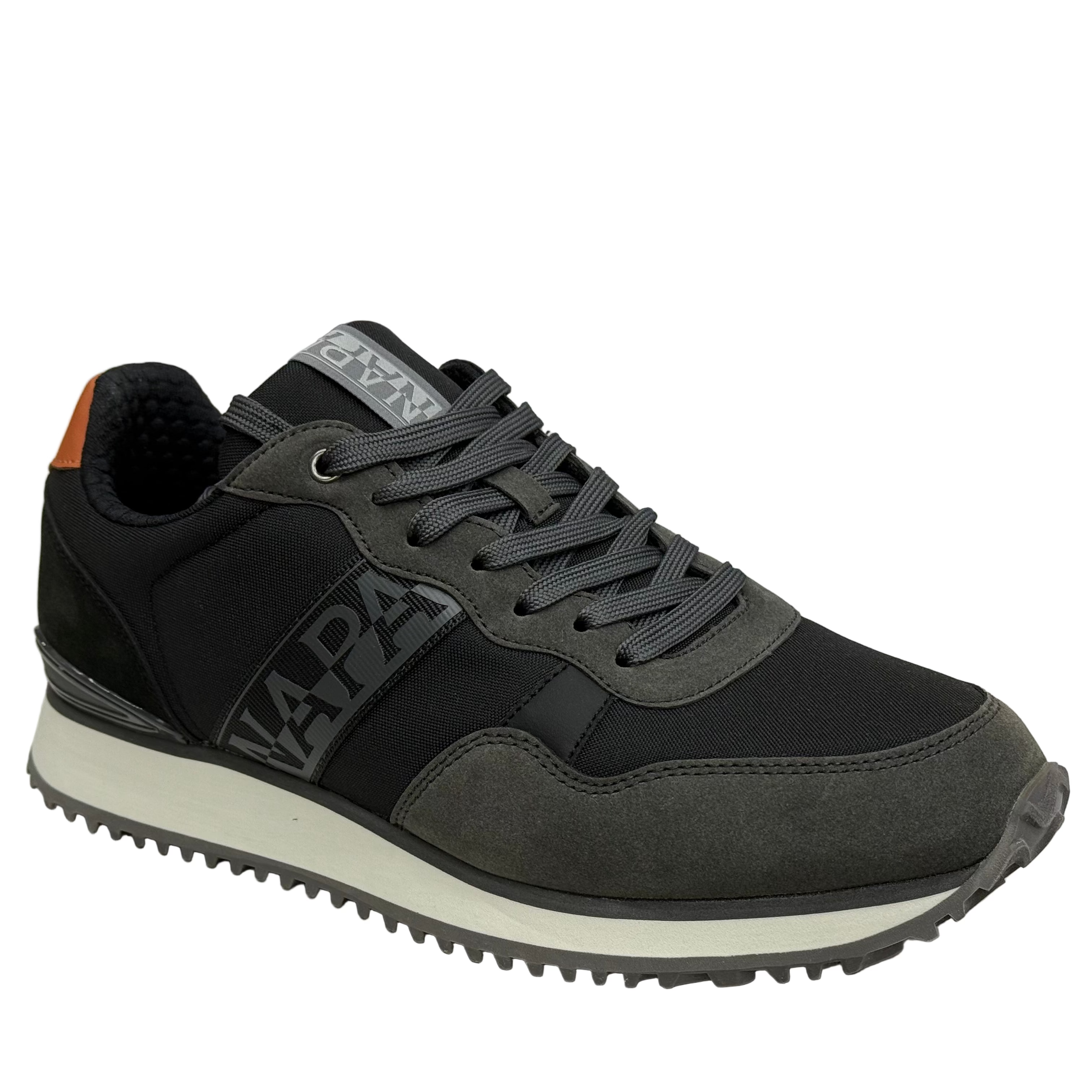 Napapijiri Mens Cosmos Trainers | Black / Grey / Orange