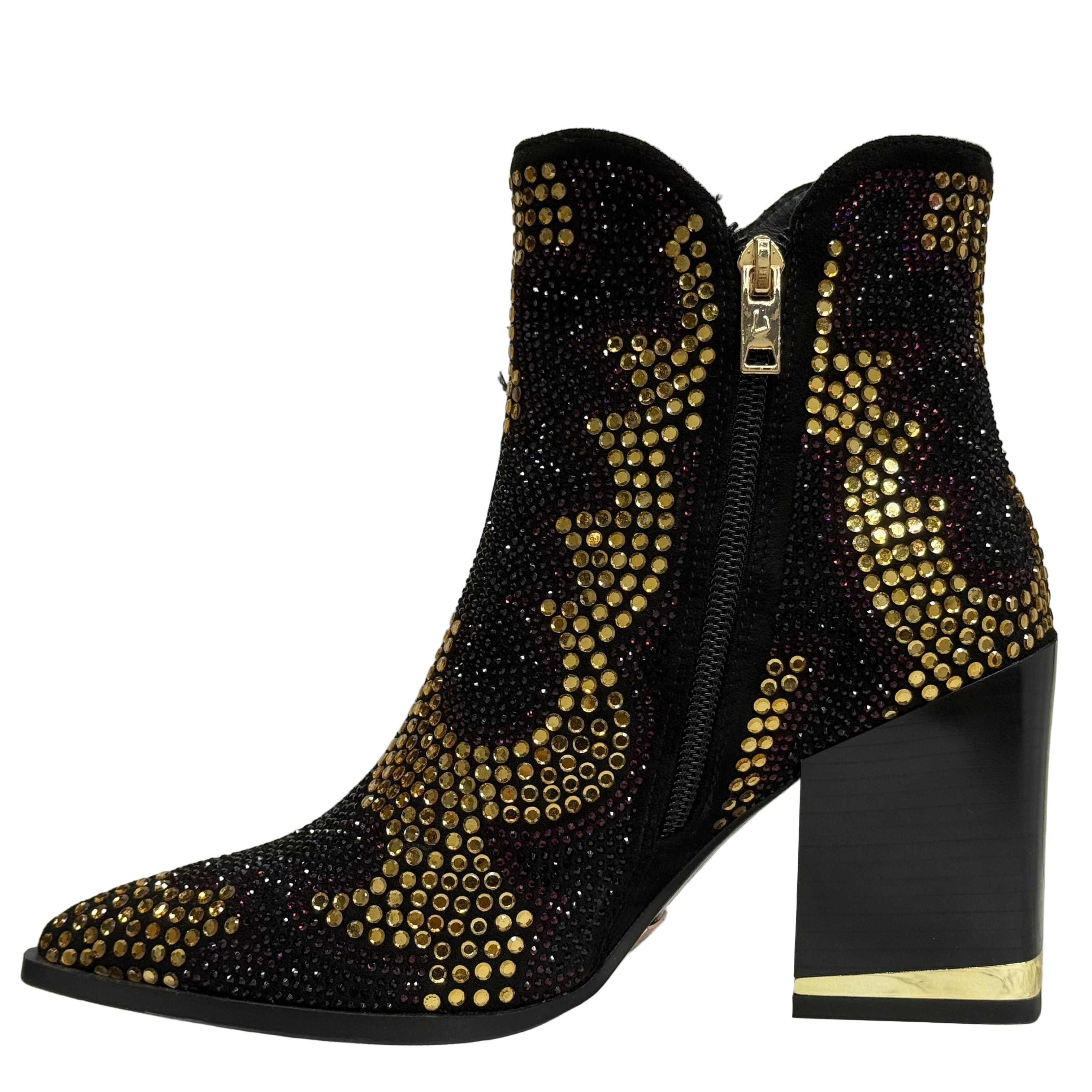 Una Healy Womens If I Had A Boat Ankle Boot | Black Bling