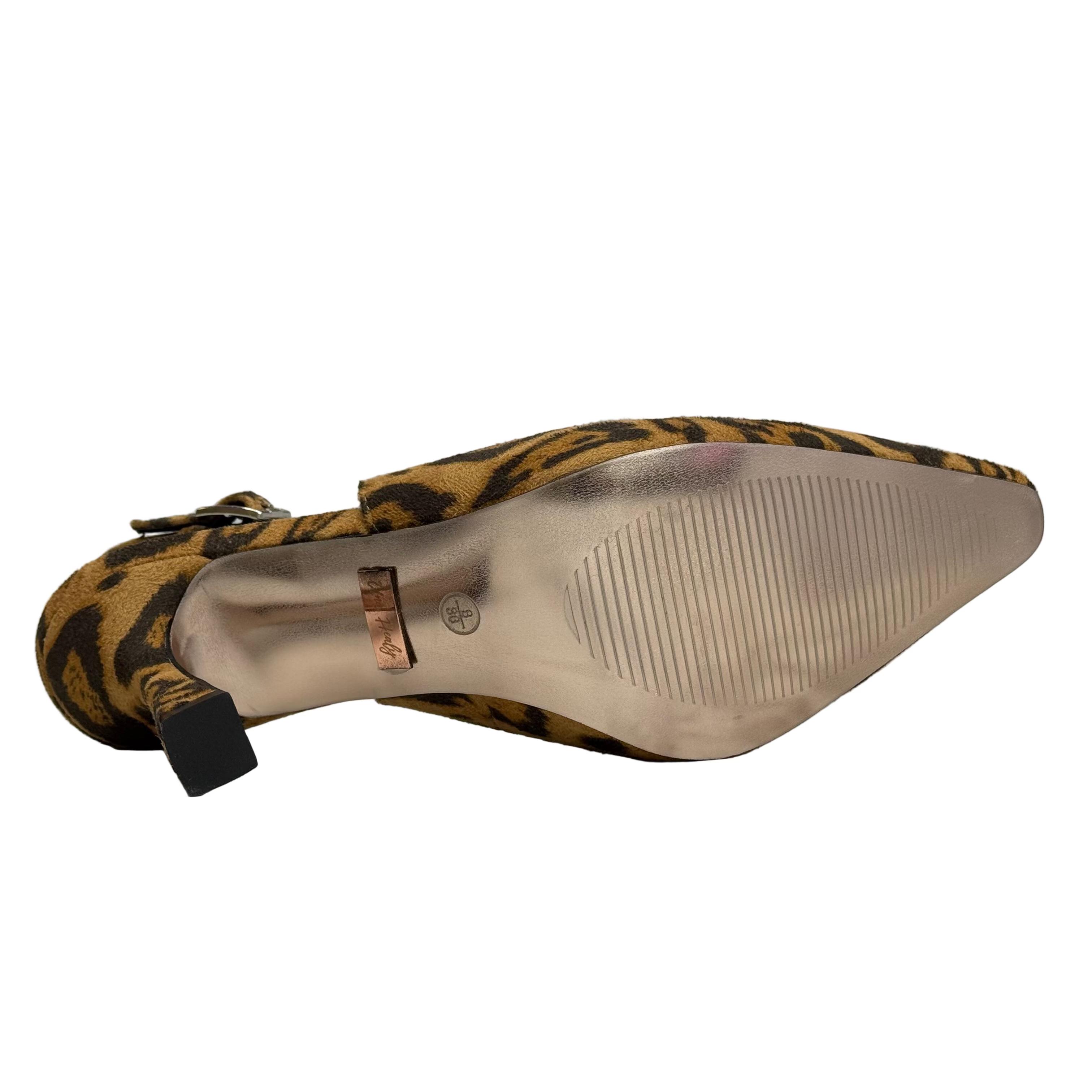 Una Healy Womens Let the Mystery High Heel | Wild Side Cheetah Print