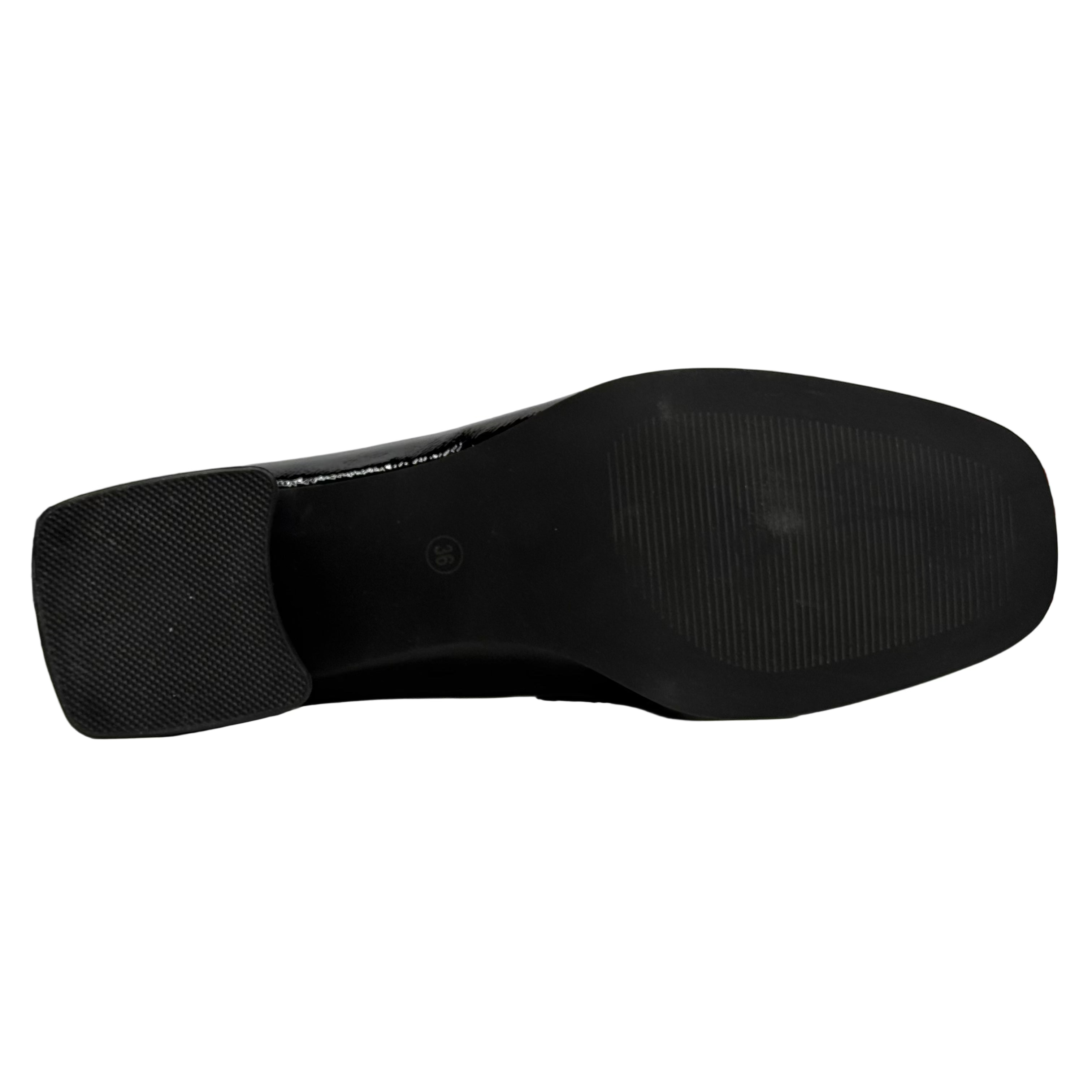 Una Healy Womens Wagon Wheel Patent Shoe | Black
