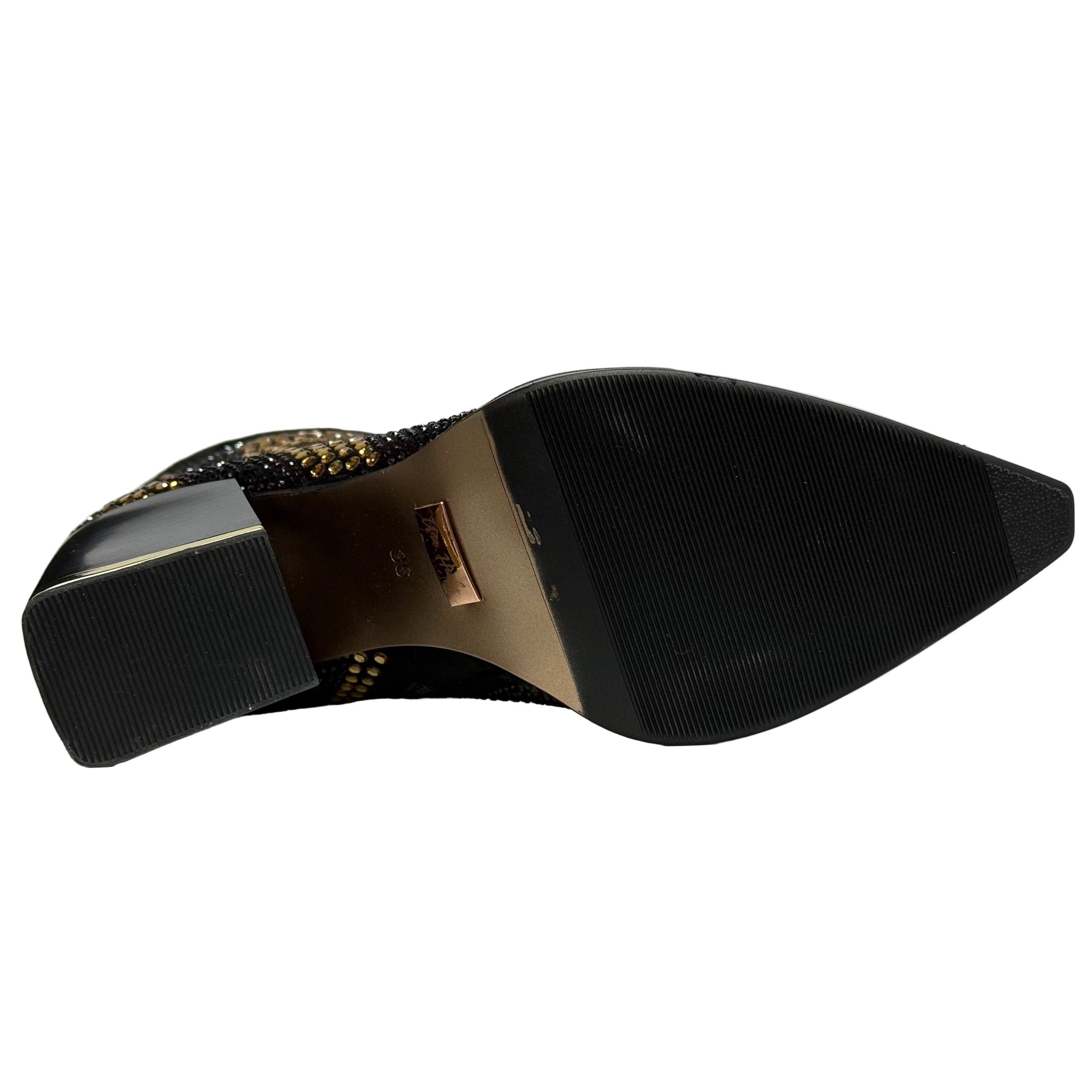 Una Healy Womens If I Had A Boat Ankle Boot | Black Bling