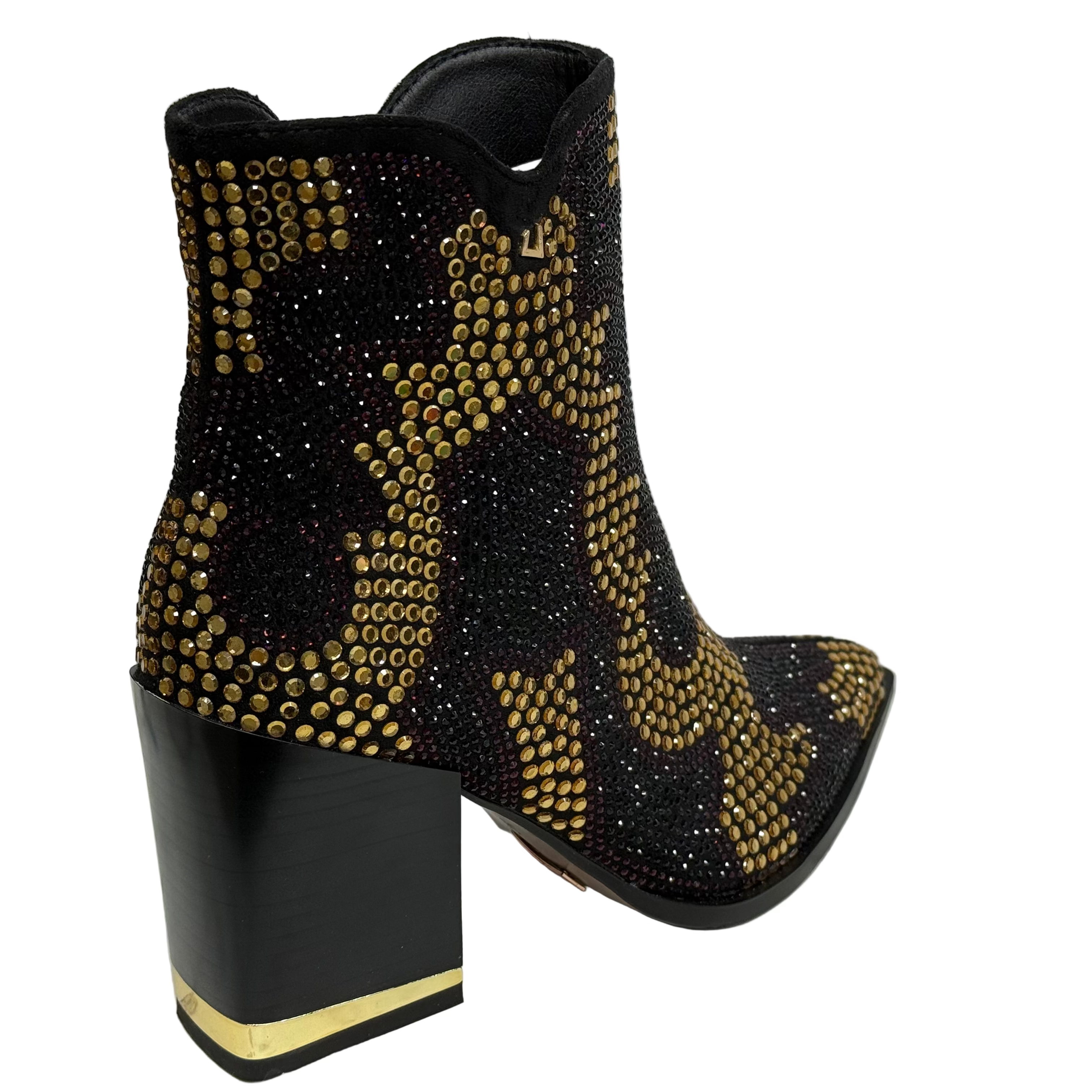 Una Healy Womens If I Had A Boat Ankle Boot | Black Bling