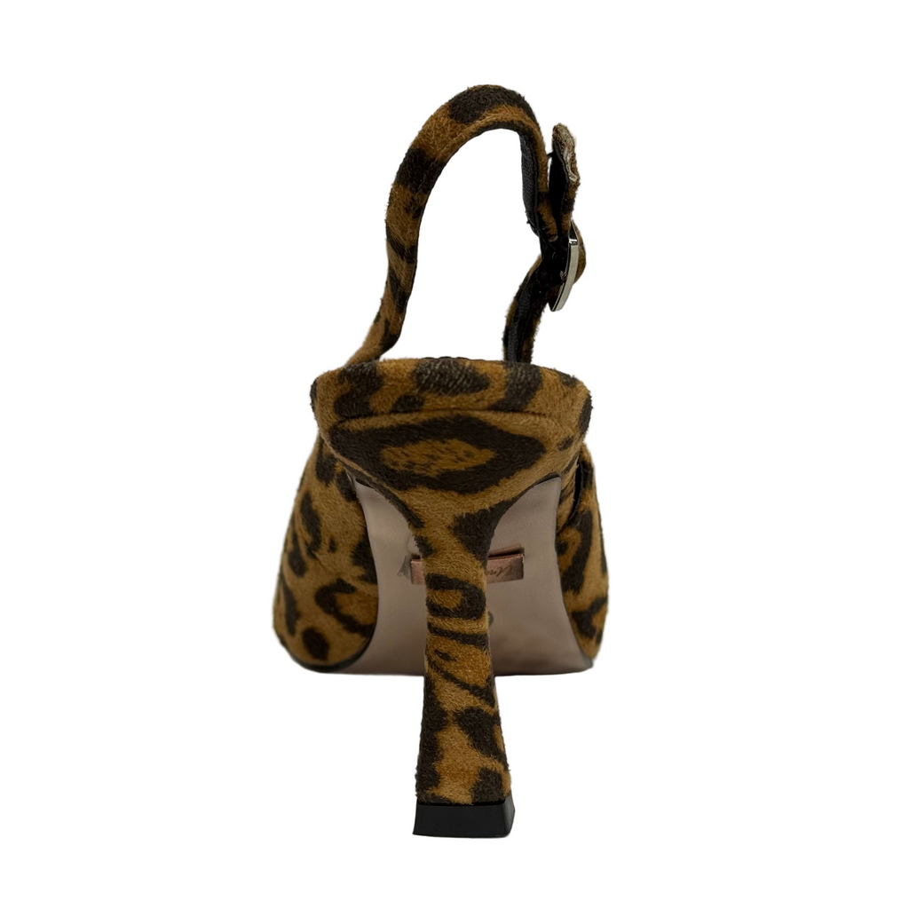 Una Healy Womens Let the Mystery High Heel | Wild Side Cheetah Print