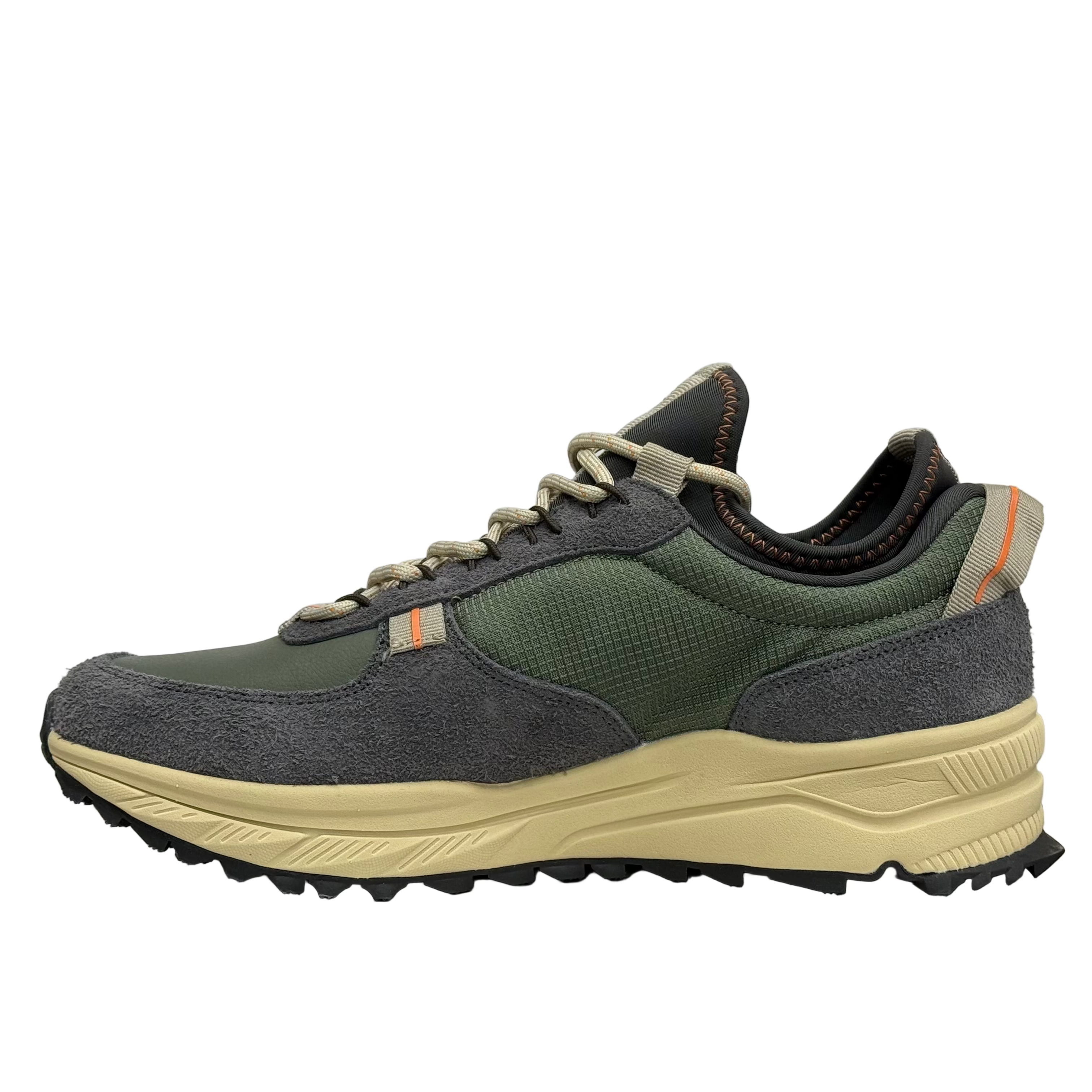 Napapijiri Mens Vortec Suede Slip On Trainers | Green / Blue