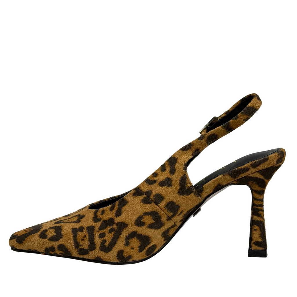 Una Healy Womens Let the Mystery High Heel | Wild Side Cheetah Print