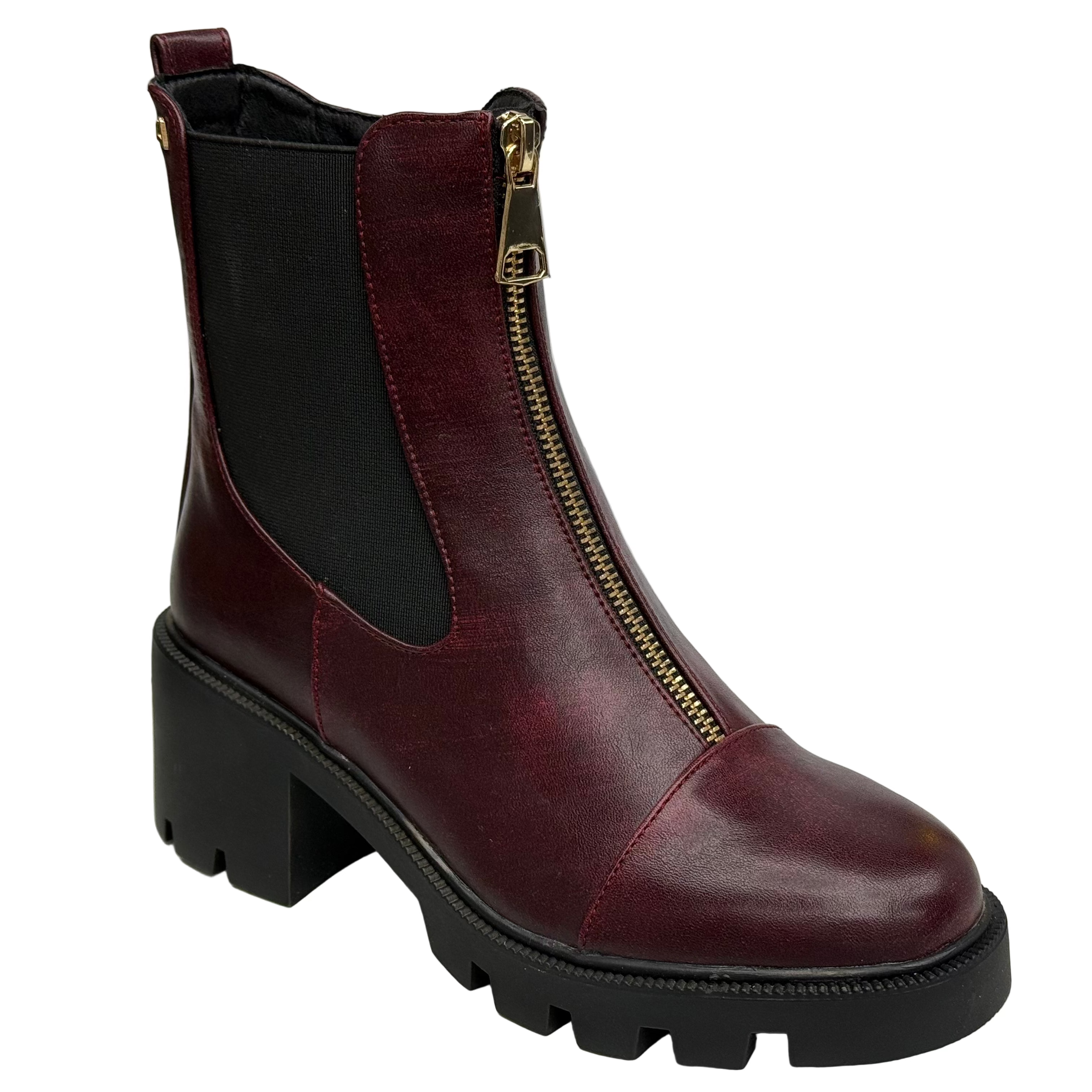 Una Healy Womens I'm Sorry Chelsea Boot | Baked Cherry Red