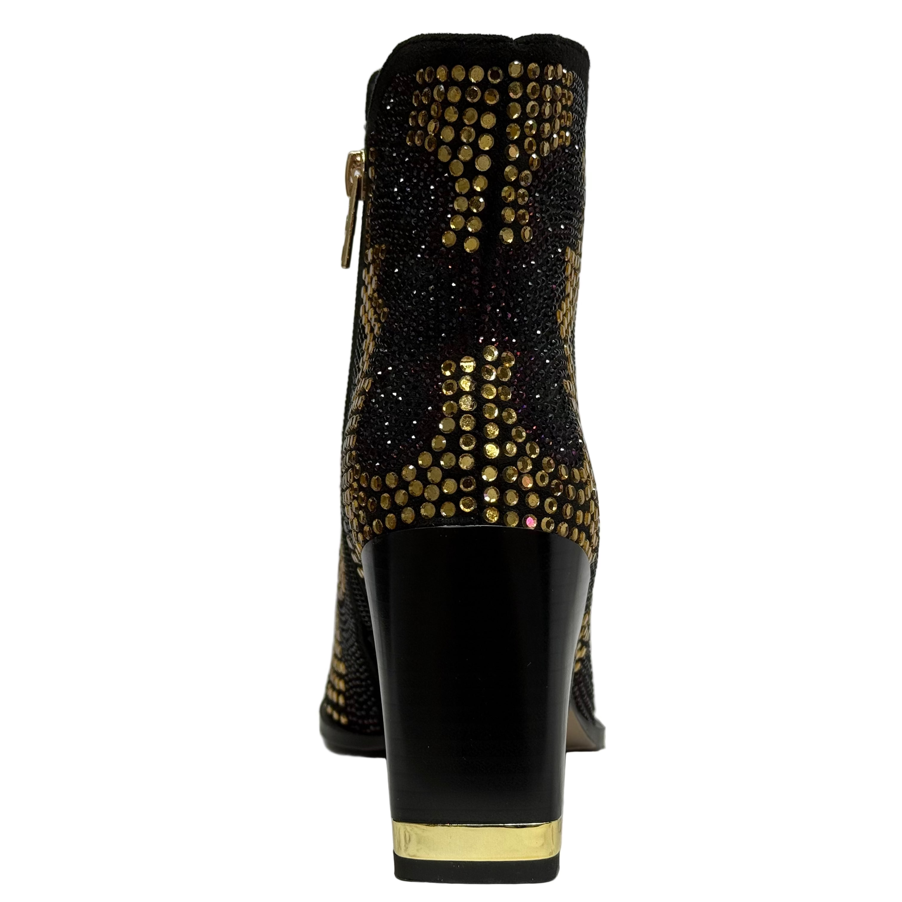 Una Healy Womens If I Had A Boat Ankle Boot | Black Bling