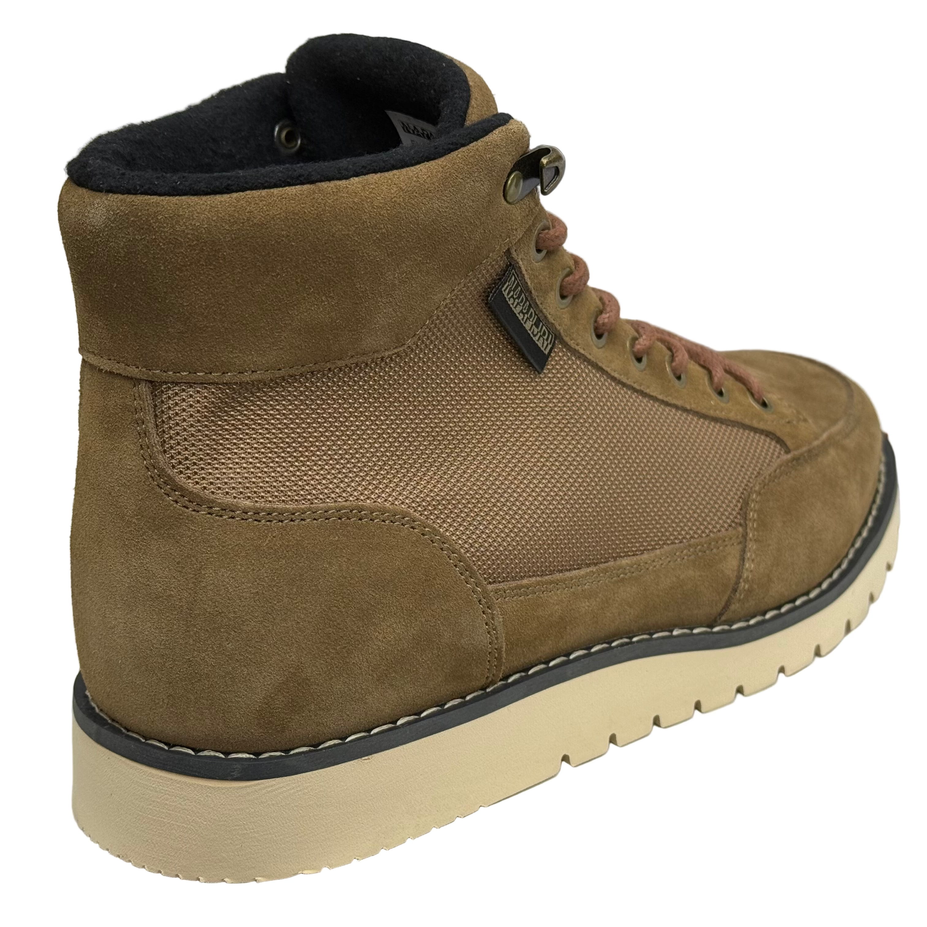 Napapijiri Mens Conifer Leather Ankle Boots | Golden Brown