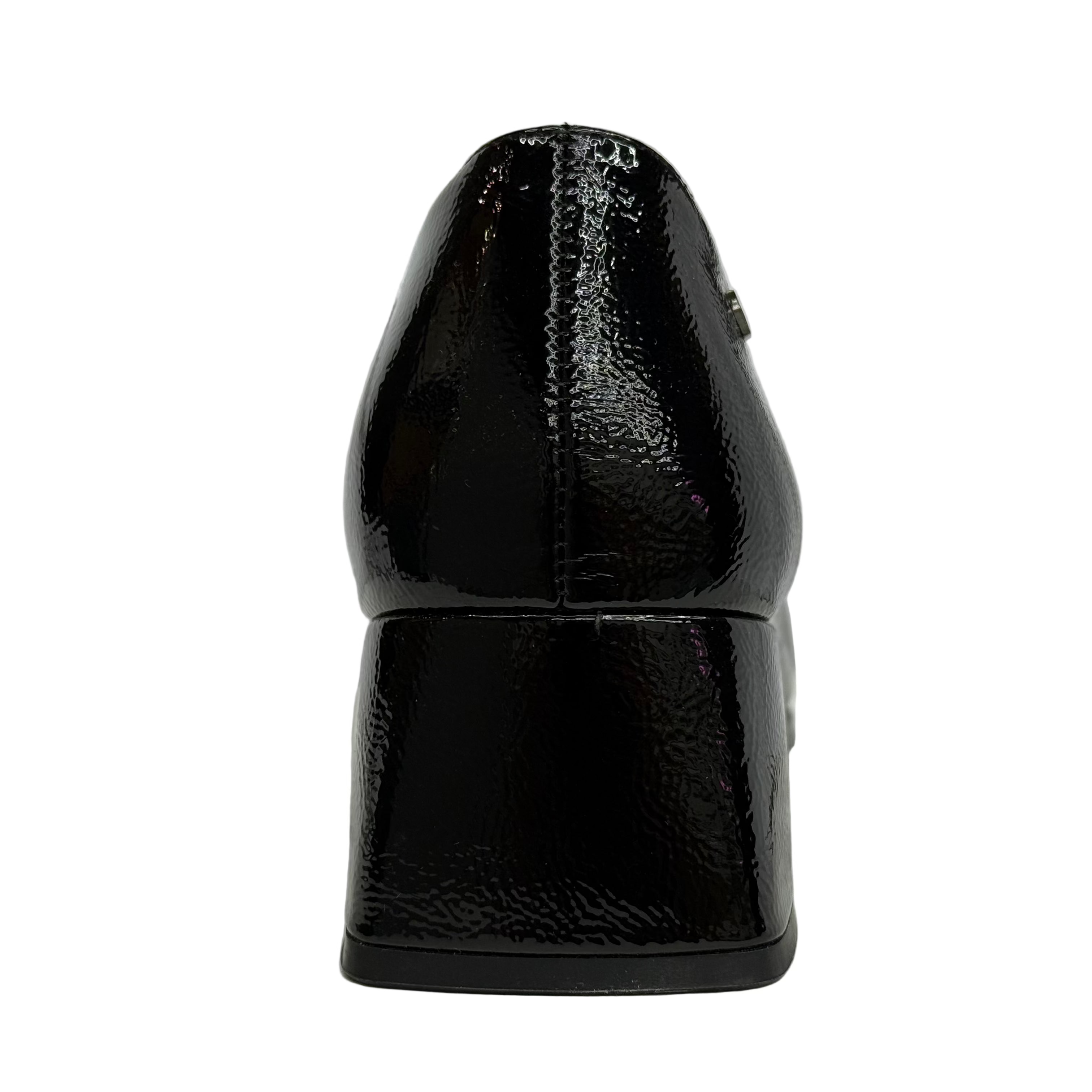 Una Healy Womens Wagon Wheel Patent Shoe | Black