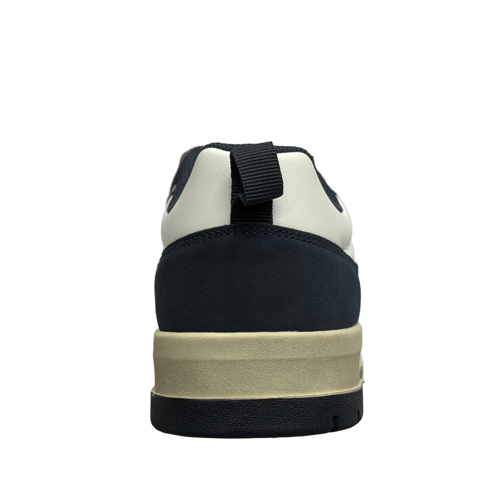 Napapijiri Mens Dust Leather Trainers | White / Navy