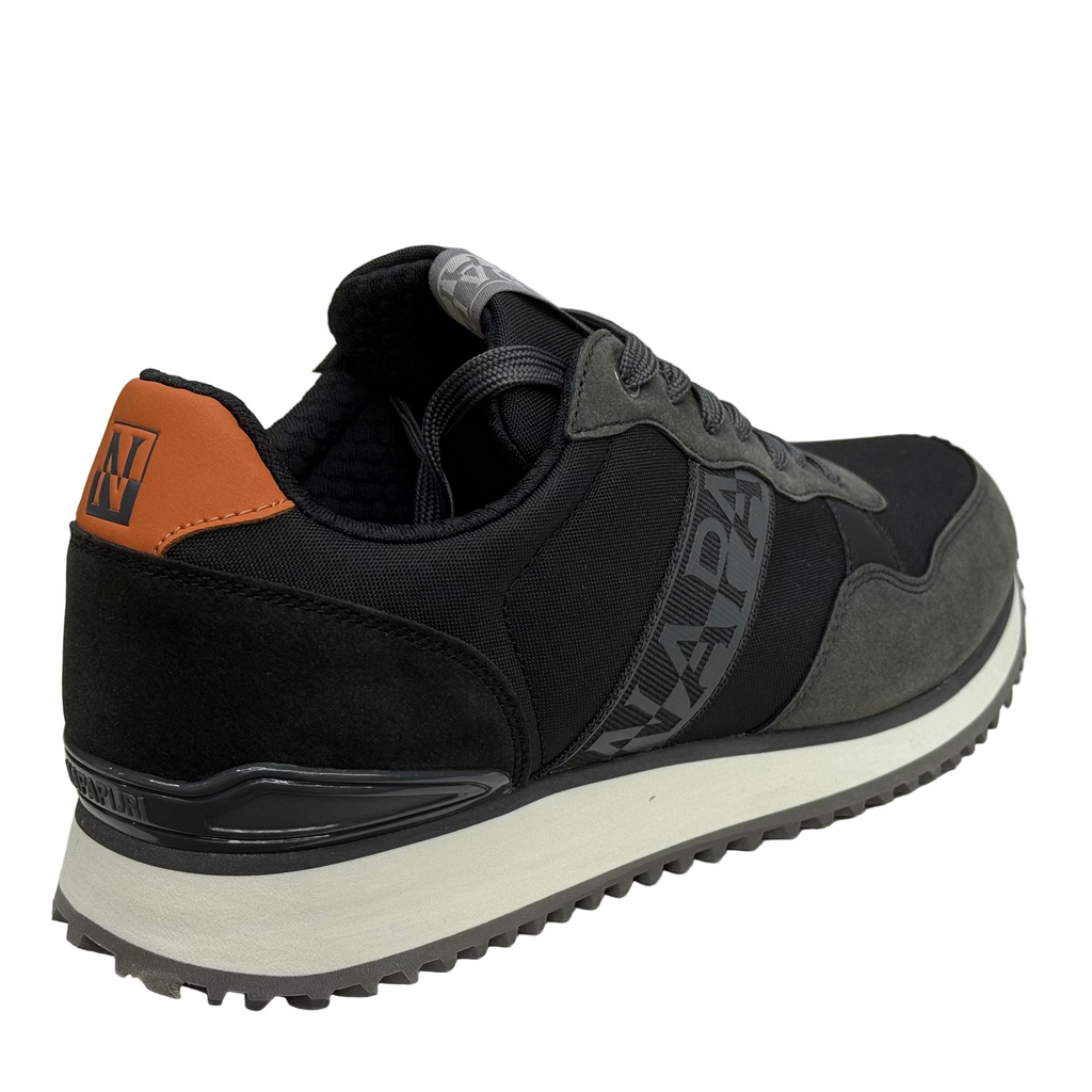 Napapijiri Mens Cosmos Trainers | Black / Grey / Orange