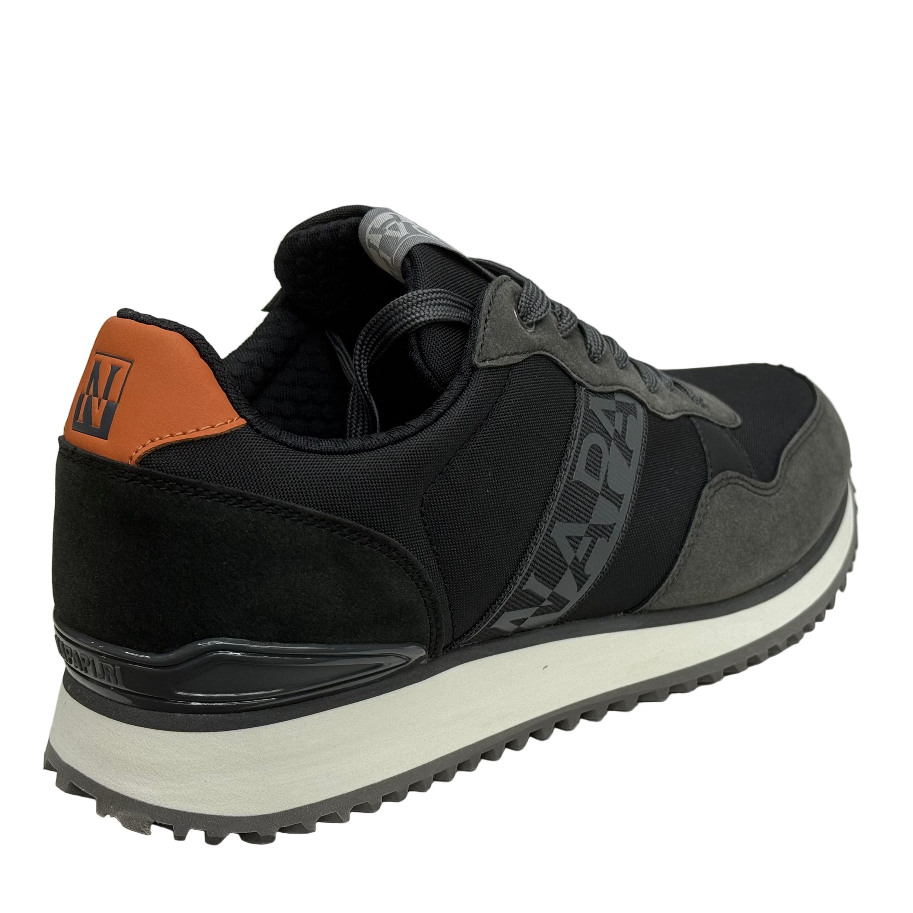 Napapijiri Mens Cosmos Trainers | Black / Grey / Orange