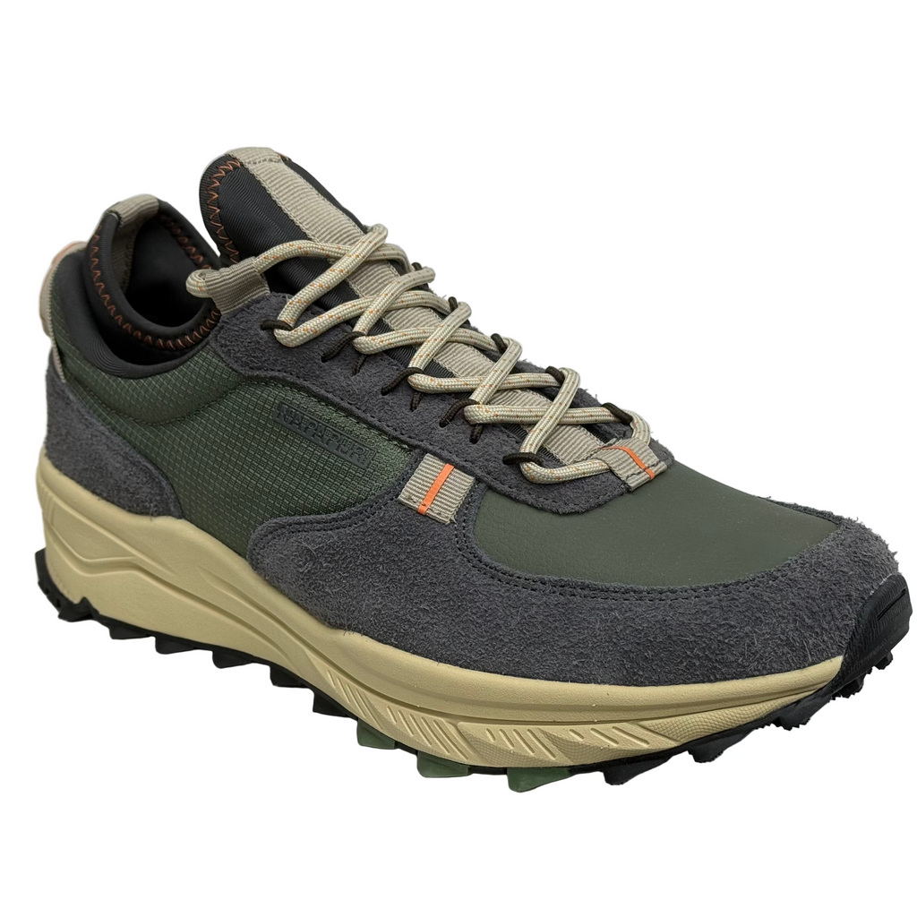 Napapijiri Mens Vortec Suede Slip On Trainers | Green / Blue