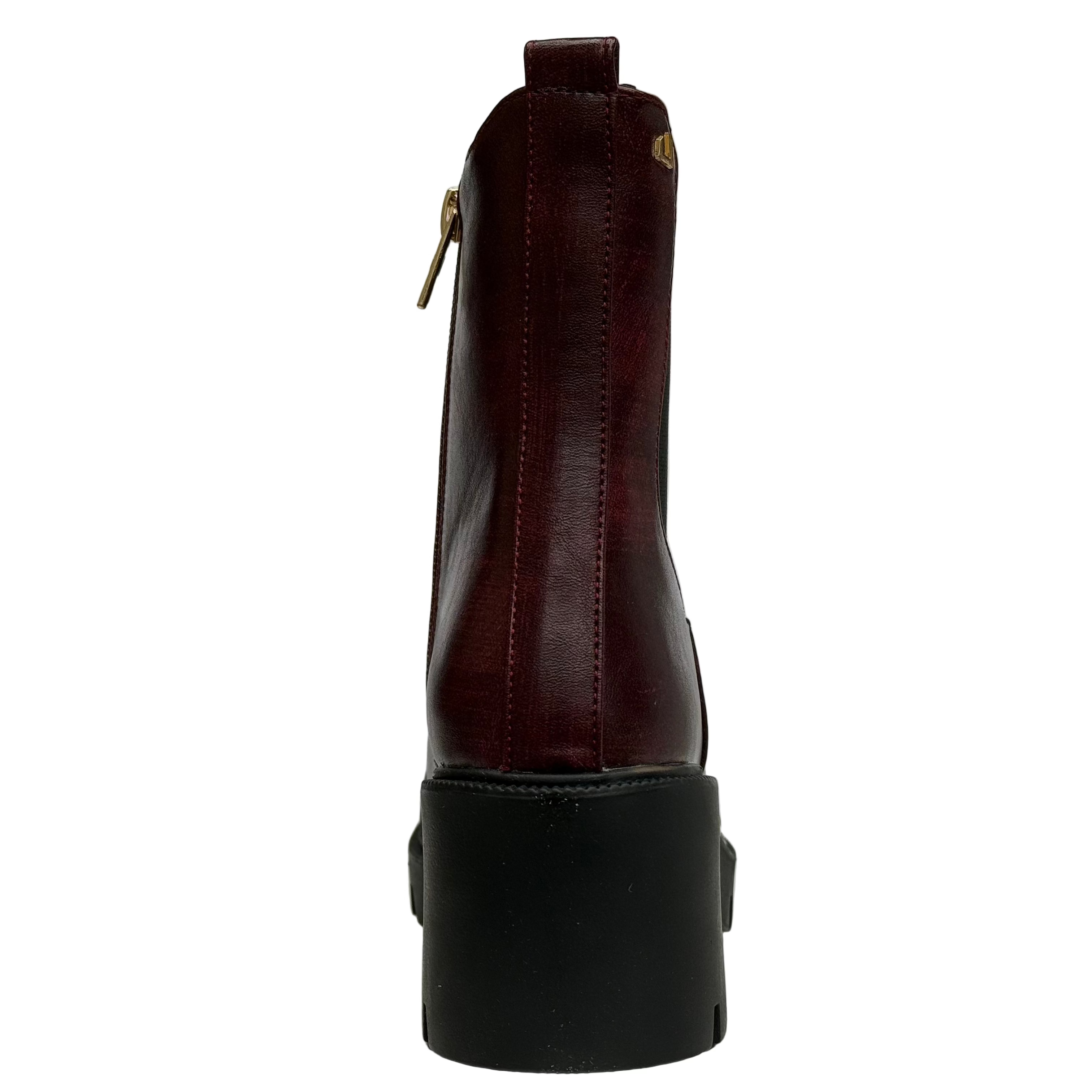 Una Healy Womens I'm Sorry Chelsea Boot | Baked Cherry Red