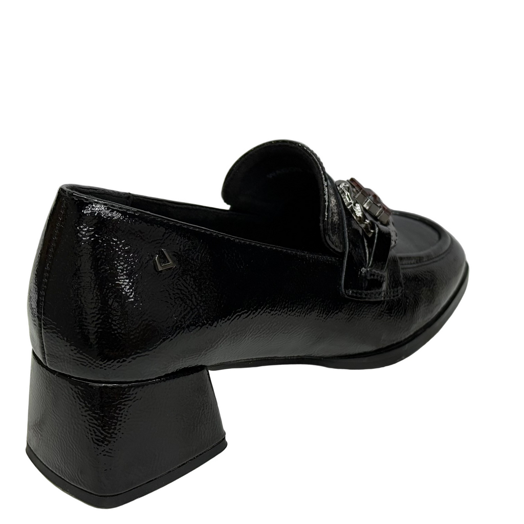 Una Healy Womens Wagon Wheel Patent Shoe | Black