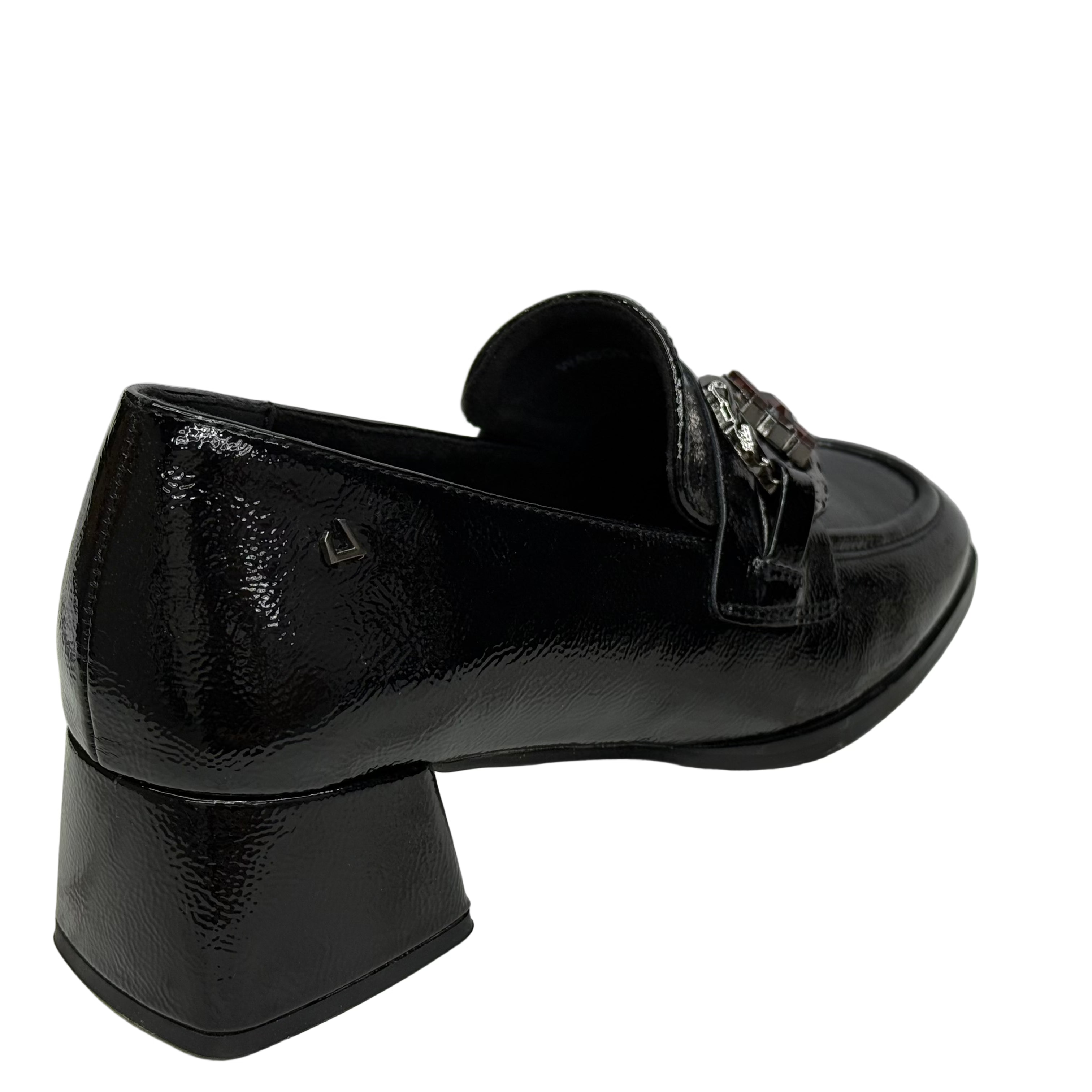 Una Healy Womens Wagon Wheel Patent Shoe | Black