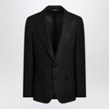 Black Single-breasted Linen Jacket