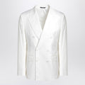 White Single-breasted Cotton Jacket