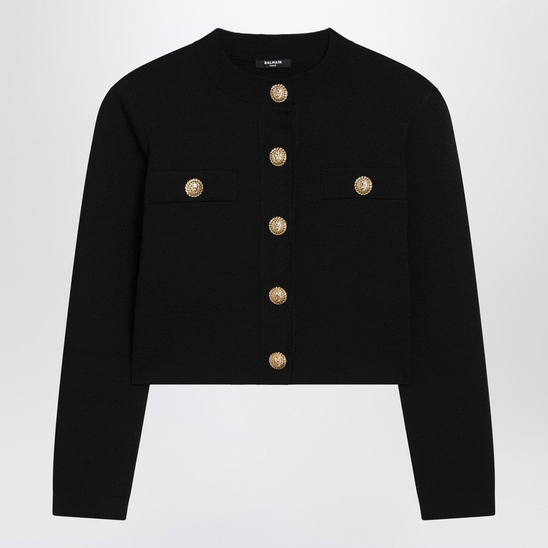 Black tweed cardigan
