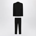 Black single-breasted virgin wool suit