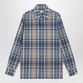 Indigo blue checked shirt