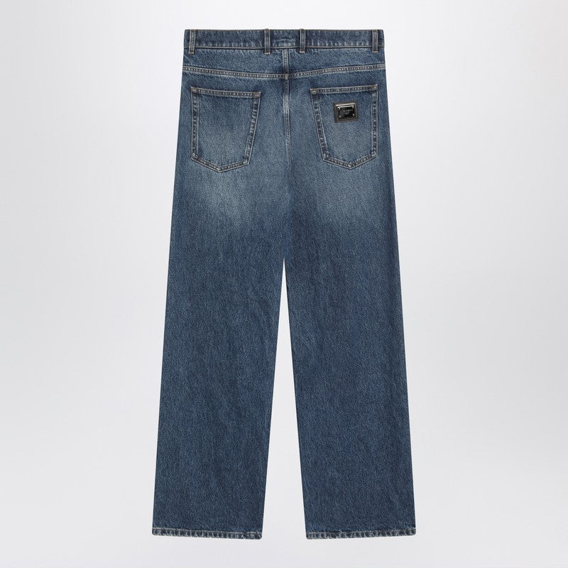 Blue washed over jeans