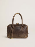 GOLDEN GOOSE VITA BAG TREATED LEATHER BODY GOLD METAL DETAILS