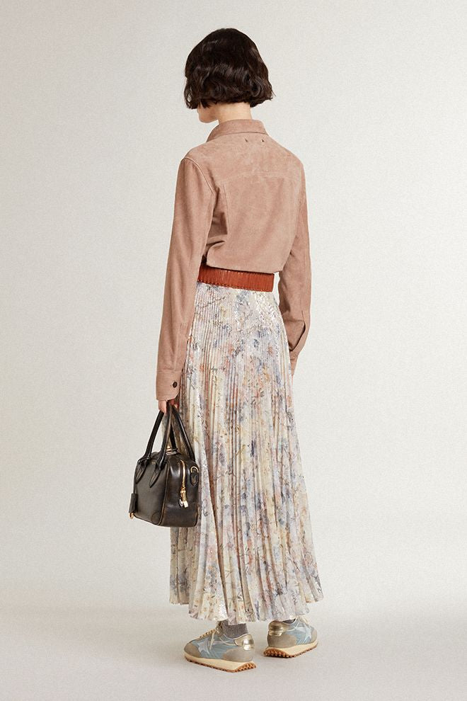 GOLDEN GOOSE VITA BAG TREATED LEATHER BODY GOLD METAL DETAILS