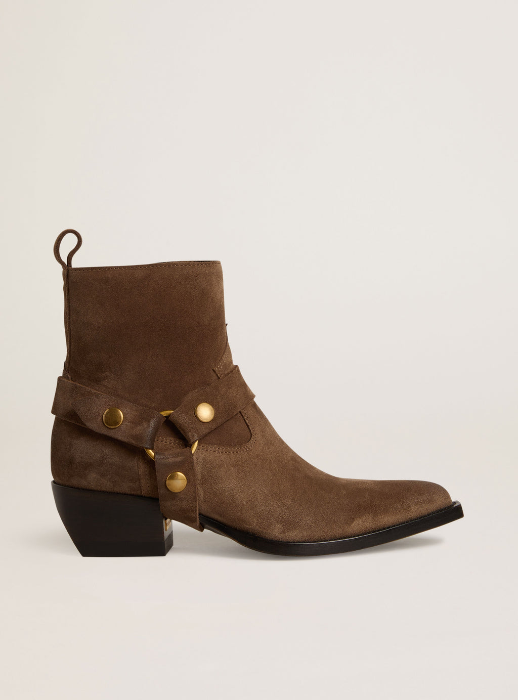 Golden Goose Low Debbie Suede Boots with Removable Buckle