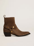 Golden Goose Low Debbie Suede Boots with Removable Buckle