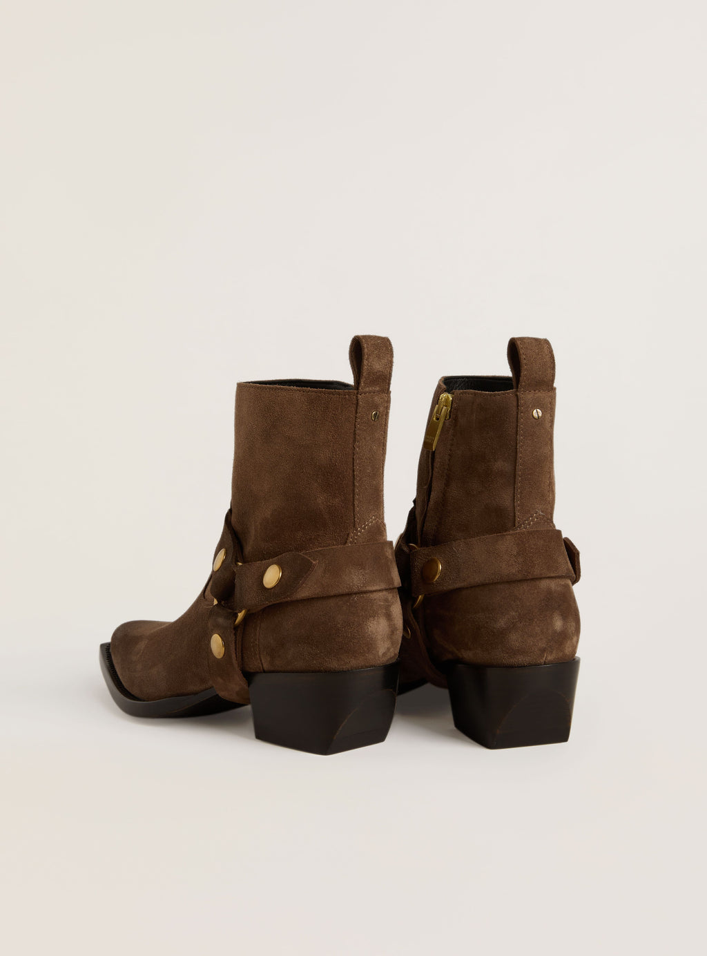 Golden Goose Low Debbie Suede Boots with Removable Buckle