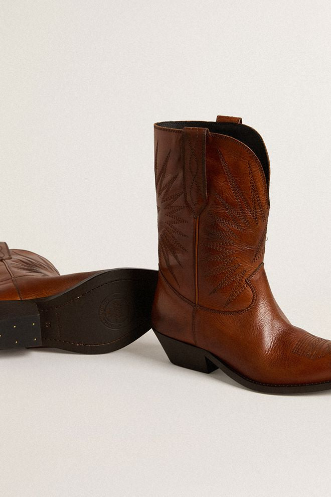 Golden Goose Wish Star Boots with Embroideries