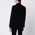Black velvet jacket with satin lapels