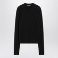 Black ribbed wool sweater