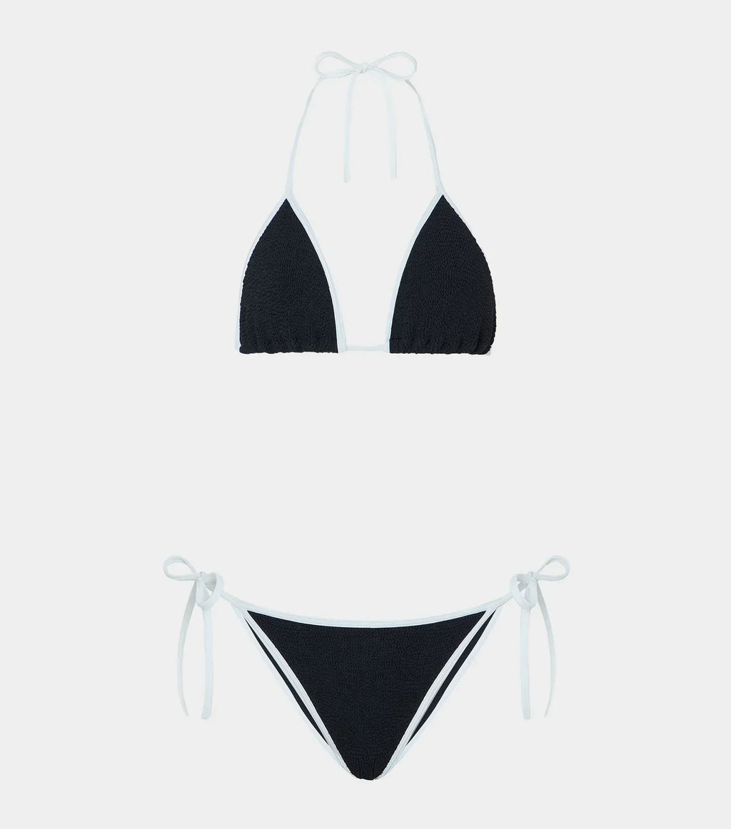 HUNZA G Gina Bikini Contrast