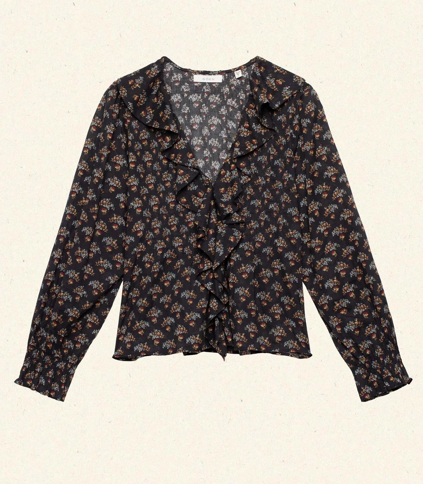 DÔEN Hardy  Top in Delphinium Floral